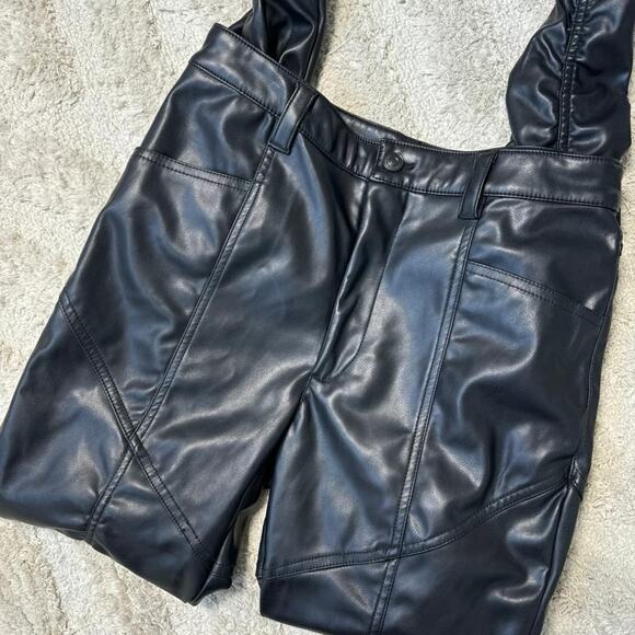 Free People Pleated Faux Leather Pants - Picture 2 of 6